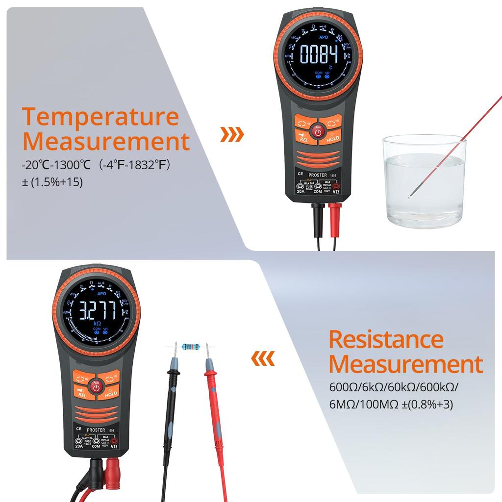 Proster Tester Digital Multimeter 6000 Count