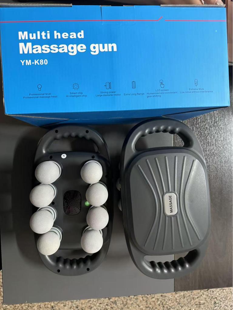 Multi-Head Fascia Gun Massager: 6, 12, 16 Heads for Strong Vibration Relief on Waist and Back