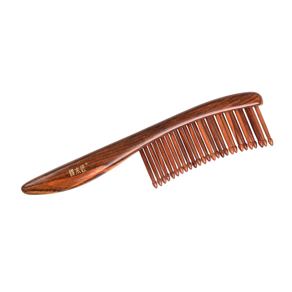 TAN MUJIANG Wooden Hair Comb by Tan Curved Natural Modern and Simple "Suiun" Mokusho. Design, Materials, Aesthetics.