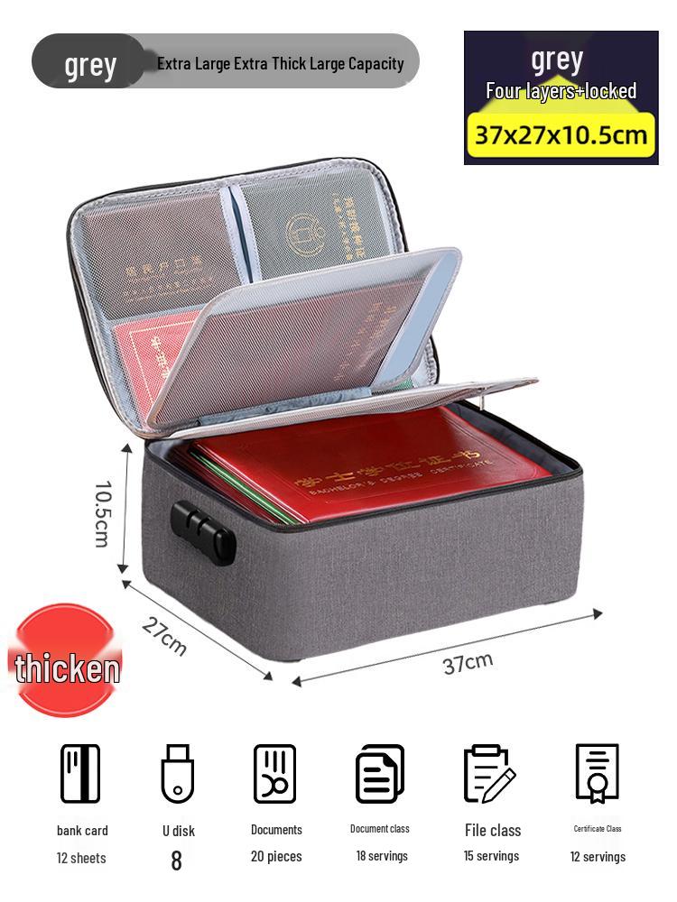 Large Capacity Passport & Document Storage Box - Family Organizer with ID, Certificate, and Card Holder