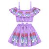 20759 Kinder Mädchen Steal a Brainrot 67 Print Badeanzug Bademode Top Rock Sets