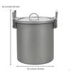 metal Rice Steamer Snug Lid Multipurpose Pot Side Handles Portable Cooking for Home Use