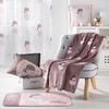 Tapis - Petite princesse - 75x45cm - 100% Polyester - Oeko-Tex® - Rose
