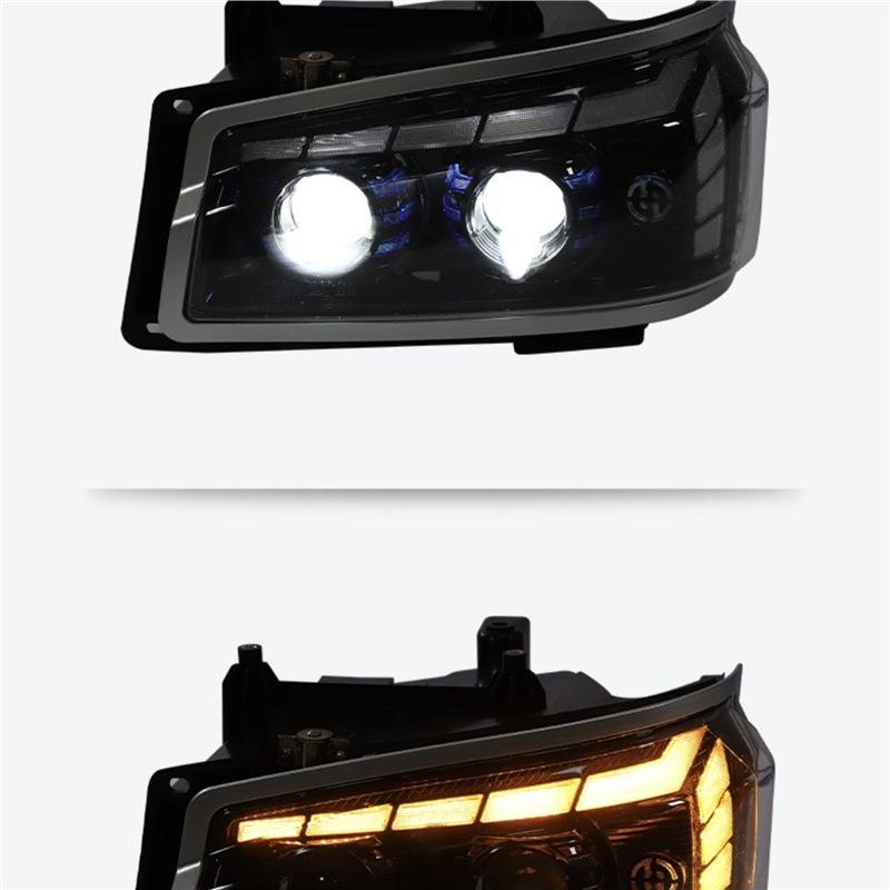 Dual-Lens Full LED Headlights for Sinotruk Howo 380/336, Super Bright Spotlight Flow.