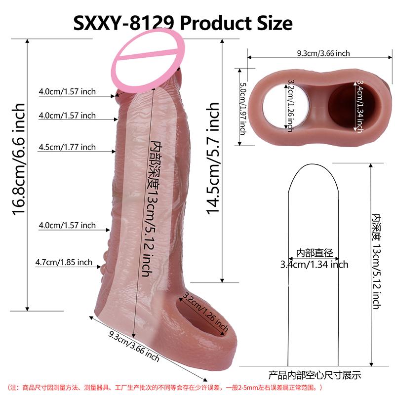 SXXY 5 Stil Manșon Penis Gol Silicon Condom Reutilizabil Masculin pentru Bărbați Întârziere Ejaculare Jucărie Sex Adultă pentru Joc de Cuplu