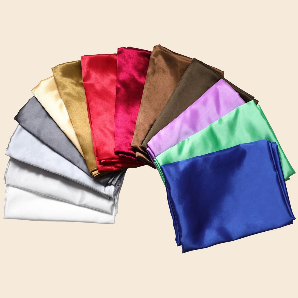 DERAYEE Satin Woven 142cm X 200cm Soft To the Available In 20 Perfect for DIY Sewing and Gifts Silk-Like Fabric, Fabric, Shiny, Approx. Cut, Touch,