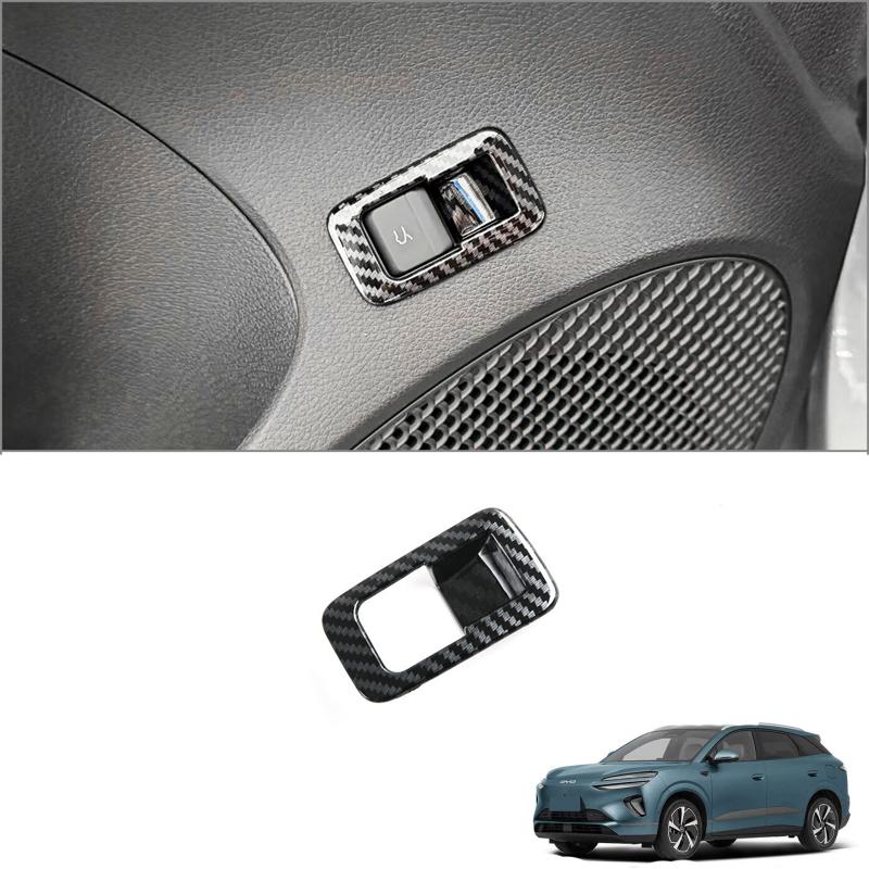 For BYD Sea lion 6 EV DM-i/sealion 06 2025 2026 Interior Accessories ABS carbonfiber window rise switch gear shift panle cover