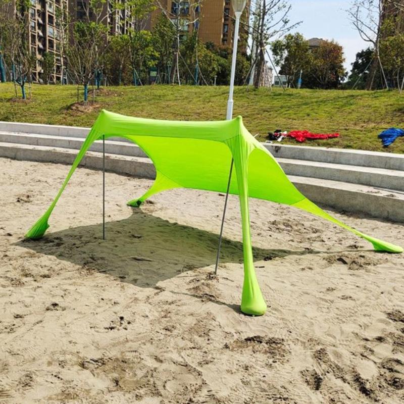 Einfach aufzubauendes Camping-Angel-Strandzelt mit Stange, Strand-Sonnenschutz