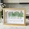 Sea Glass Tree Wall Art with Frame Handmade Forest Tree Seaglass Artwork Picture
