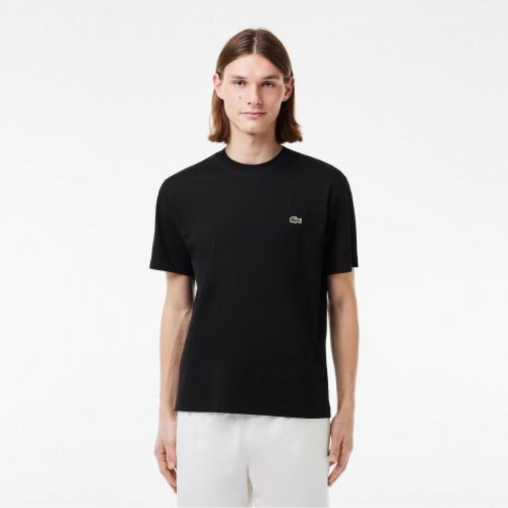 

LACOSTE Мужская футболка классического кроя с круглым вырезом [черный]