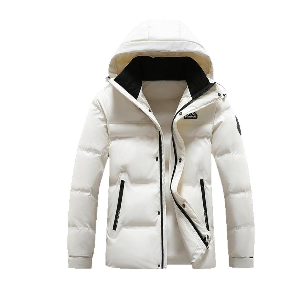 2025 Men's Winter White Duck Down Hooded Jacket - Thick, Windproof, Waterproof, Warm Outdoor Coat