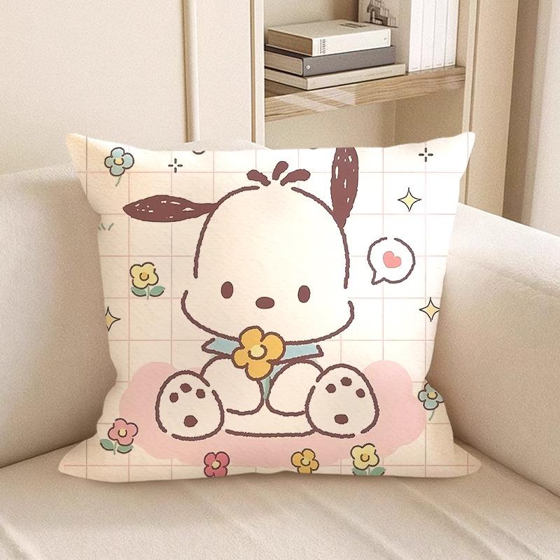 Cute Cartoon-Printed Pillowcases: Snoopy and Friends Designs! Sofa Cushion Cover, Room Decoration, Gifts