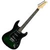 Six-String Electric Guitar, with 15W Amplifier, Digital Turner, Picks, Shoulder Strap, Case Bag - Dark Green