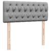 Box Spring Bed with Mattress Light Grey 120 x 190 cm Fabric