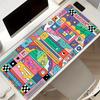 Colorful Geometric Bright Pop Art Design Antislip Bottom Surface Office Desk Pad Laptop Pad Typing Pad Work Area Decoration