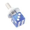 4x Custom DICE License Plate Bolt Screw Blue Plastic Motorcycle Chopper Bobber