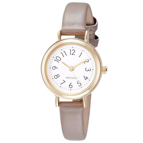 Fieldwork Pluie Small Analog Watch with Waterproof Leather Strap, ST246Z-2, Women's, Gray