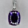 Natural Purple Tanzanite Pendant 925 Sterling Silver 24 ct Cushion Gemstone Jewelry Gift