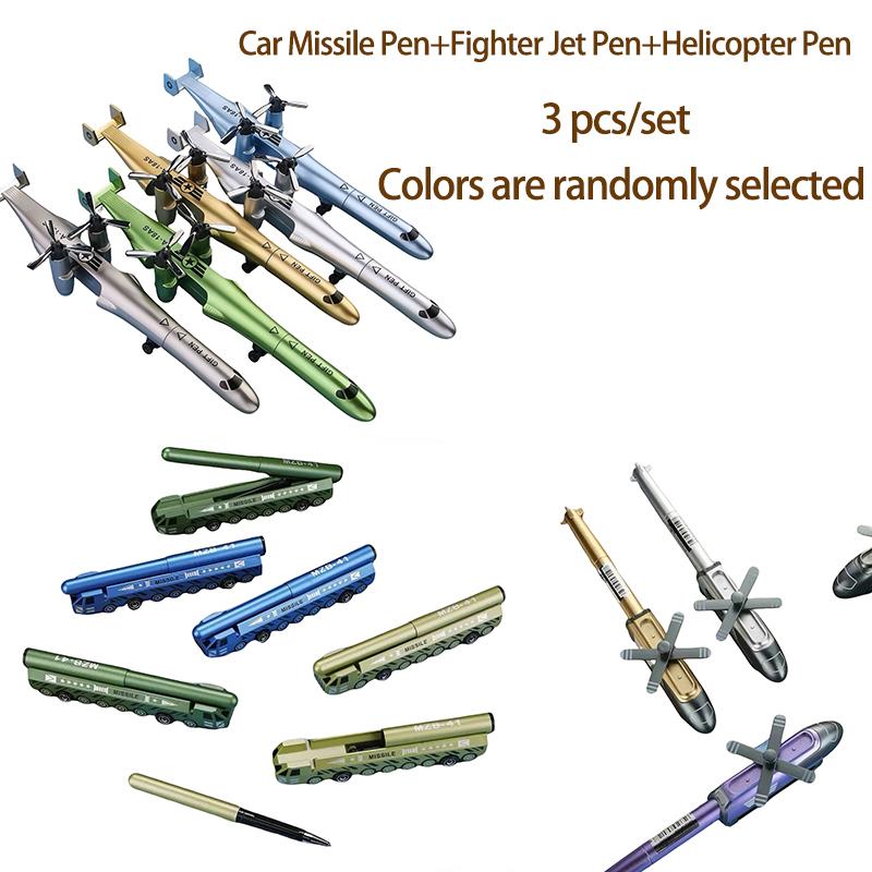 1pc Model Pen: Car Missile / Fighter Jet / Helicopter Design Signing Pen, Ballpoint Pen, Stress Relief Pen, Simulated Model Pen
