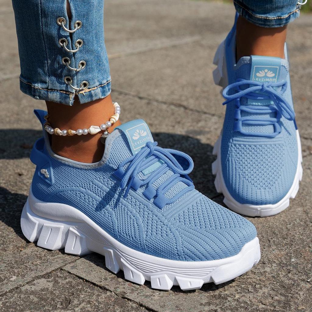 Women's Stylish Flyknit Shoes - 2025 Autumn Collection, Lightweight, Breathable, Plus Size
