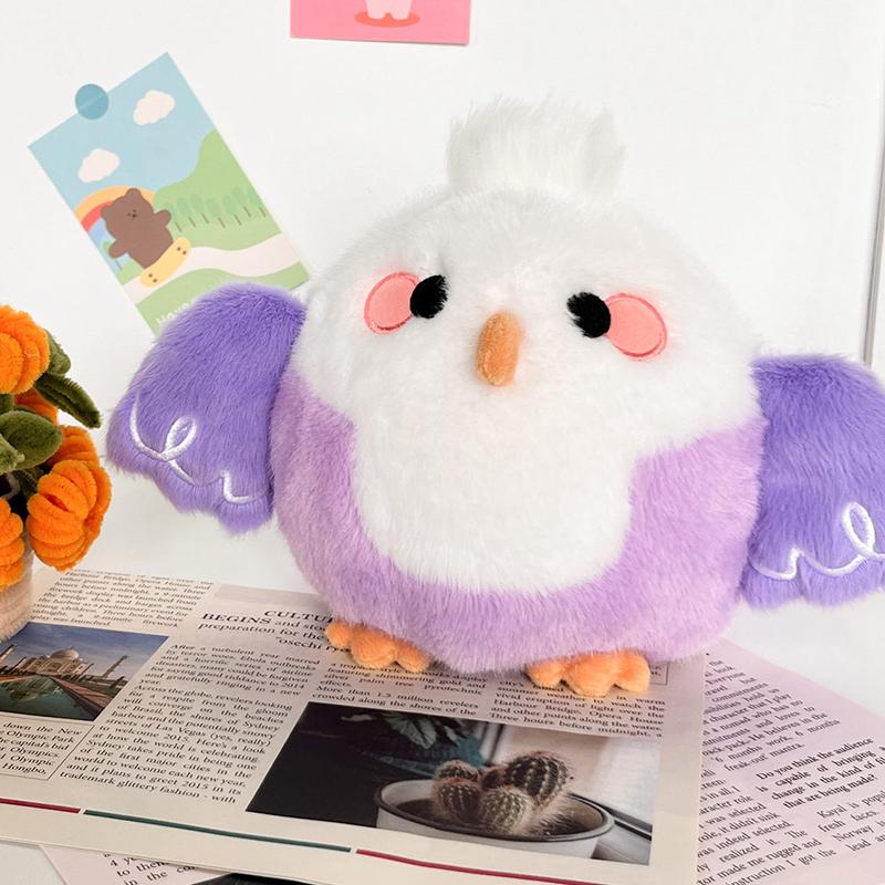 1018cm Flauschige Vogelpuppe Plüschtier Gefüllter Papagei Lila Schwarz Blau Grün Cartoon Tier Plüschtier Heimdeko Geschenk