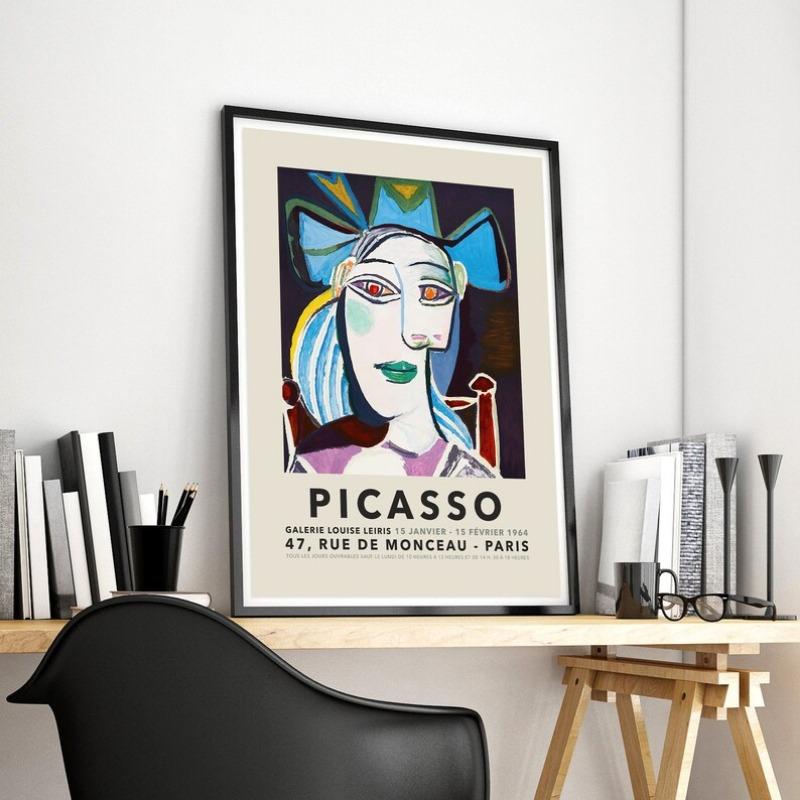 Pablo Picasso Faces Abstract Human Portrait Poster Surrealist Canvas Painting Modern Wall Art Exhibition Room Home Decor