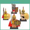 X0164 Spartaner Krieger Spielzeug Kunststoff Bausteine Set DIY Beutelverpackung ABS Material