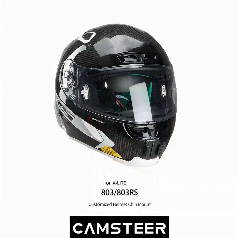 Für Nolan X-lite X803rs Helm Benutzerdefinierte Aluminium-Kinnbefestigung für GoPro Hero12 11 10 DJI Action 5pro 4 3 Insta360 X4 Ace pro Kamera