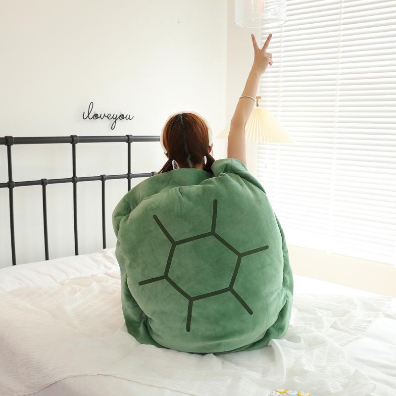 

Plush Turtle Shell Wearable Sleeping Bag & Sofa Cushion 60cm 0.5kg ~1.2m зелений