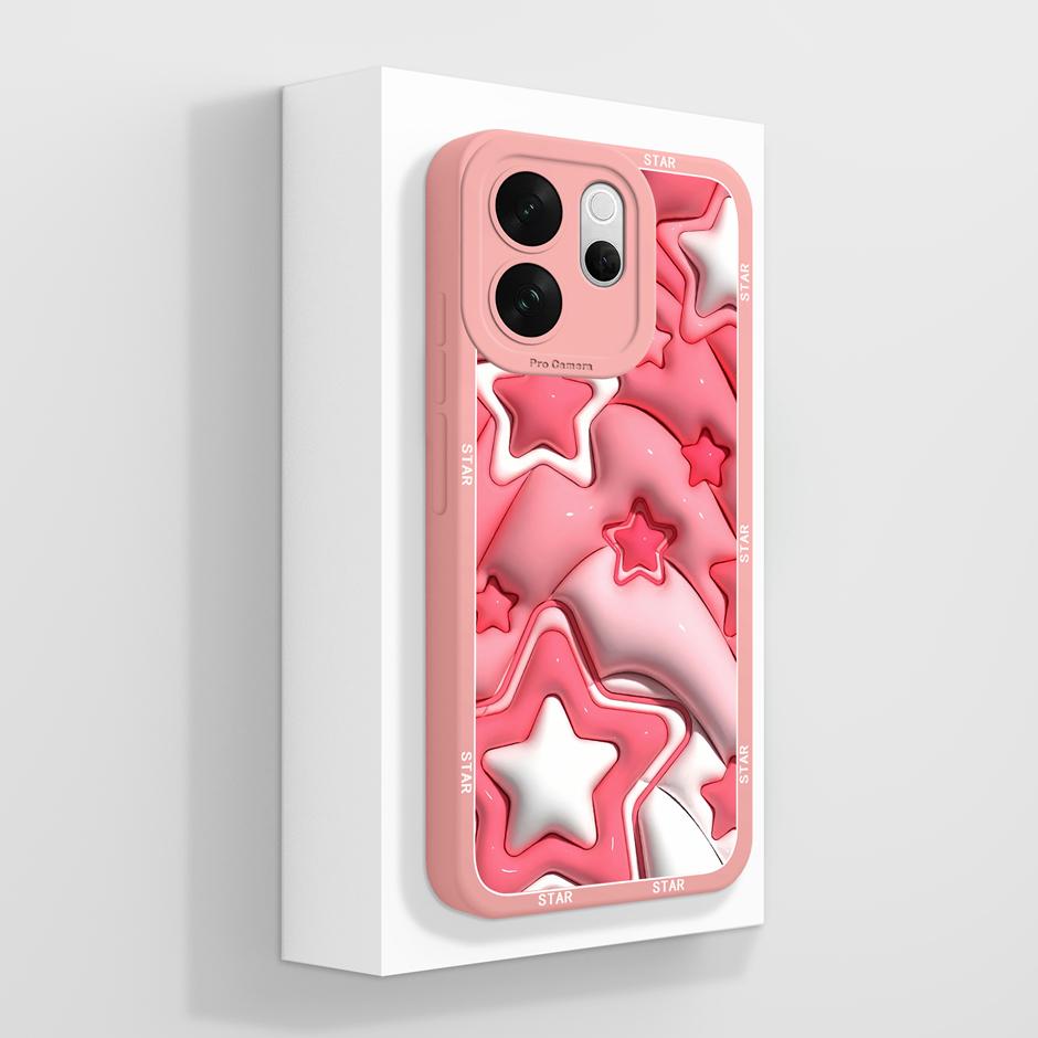 For VivoV70 V70Elite V70FE Case Love Heart Flower Dustproof Drop-Resistant Minimalist Protector For Vivo V70 FE Elite Capinha