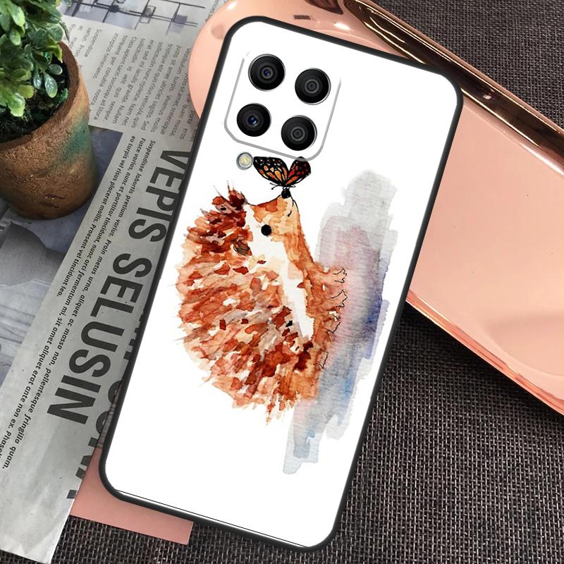 Hedgehog and Balloon For Samsung Galaxy M55 M15 M13 M23 M33 M53 M30s M31s M12 M32 M52 M20 M21 M51 M34 M54 Case