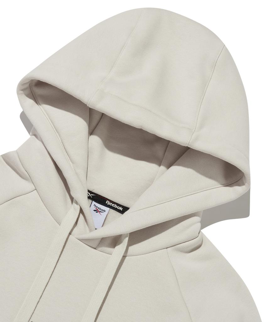 Paneld Fleece Hoodie - Beige
