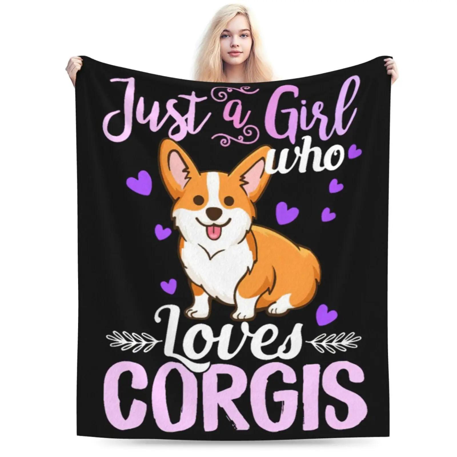 

Funny Pet Dog Corgi Blanket Soft Cozy Throw Blanket Super Plush Warm Lightweight Fleece Flannel Blanket Gift for Dog Lover Girl 75x90cm