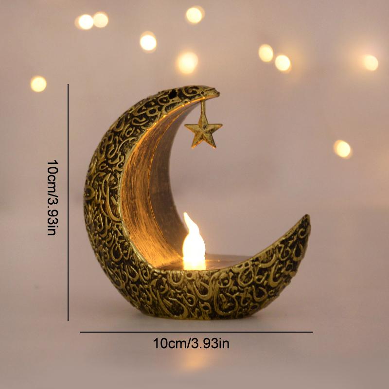 Ramadan Kareem Led Lantern Light Eid Mubarak Ornaments Decoration for Home 2025 Islamic Muslim Party Supplies Eid Al-Fitr Gift