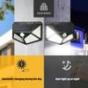 Intelligent Outdoor Solar Wall Light Induction Wall Light,100LED Floodlight,suitable for Porch,courtyard,terrace,garage,garden,energy-saving Lighting