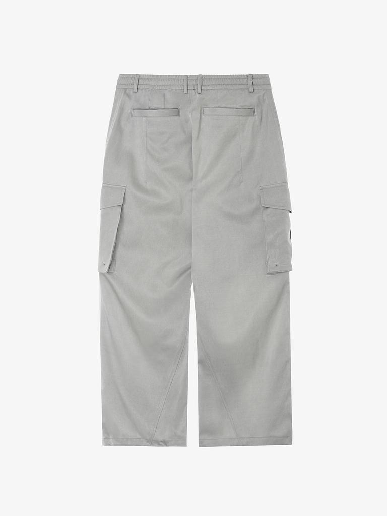 Lige Front Zip Cargo Pants Ash Gray
