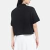 Nike Solid Color Collar Short Sleeve Polo Shirt Women Tops Black DC3427-010