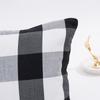 30X50/45X45cm Black Yarn Dyed Cotton Linen Tasselled Cushion Cover Hot Plaid Stripes Geometry Pillowcase Decorativos Para