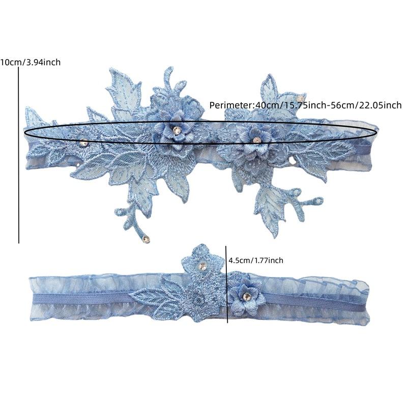 1 Pair Womens Sexy Elastic Garters Girls Cosplay Lace Floral Thigh Ring Garter Bride Wedding Party Bridal Accessories