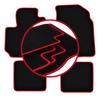 Velour Floor Mats with Red Edge For: Toyota RAV4 II FL 3-door (2003-2005)