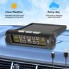 4 senzori Auto Tpms Sistem de monitorizare a presiunii în pneuri Afișaj digital LCD alimentat solar Tester de alarmă de securitate auto Test auto