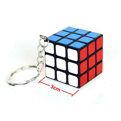 3*3*3 Cubo magico Adesivo in PVC Mini portachiavi tascabile portatile Cubo educativo Puzzle Giocattoli per bambini Decorazione chiave per adulti