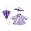 1 Set Porch Goose Outfit Lawn Goose Raincoat Hat And Umbrella Waterproof Goose Costume Rain Jacket for 23 Inch Goose Statue Summer Outdoor Garden