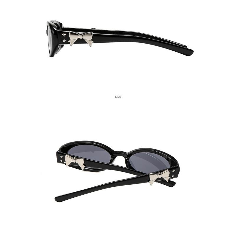 Ladies Sunglasses, Vintage Oval Sunglasses, Bow Decorative Sunglasses