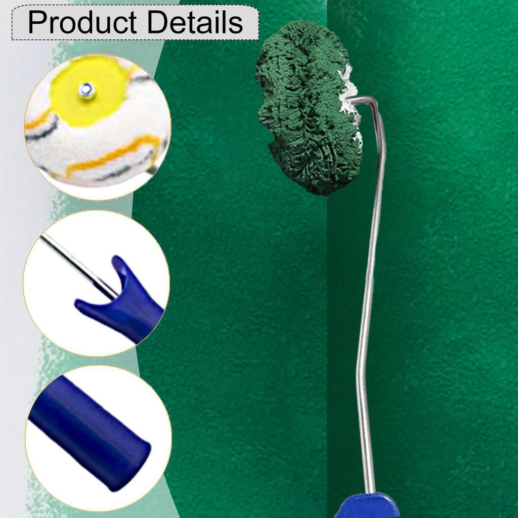 Corner Paint Roller Brush Manual Tool Ergonomic Handle Home Improvement Projects Comfortable Grip