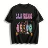 Halloween SAJA FRIENDS Themed Tops,Cute Animal Cosplay Print Casual Crewneck Tees Pure Cotton T-shirt