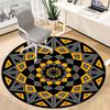 1pc Kaleidoscope Pattern Office Round Area Rug, Indoor Mat Suitable ForOffice, Under Office Chairs Bedroom Living Room Home Decor, Room Deco D004