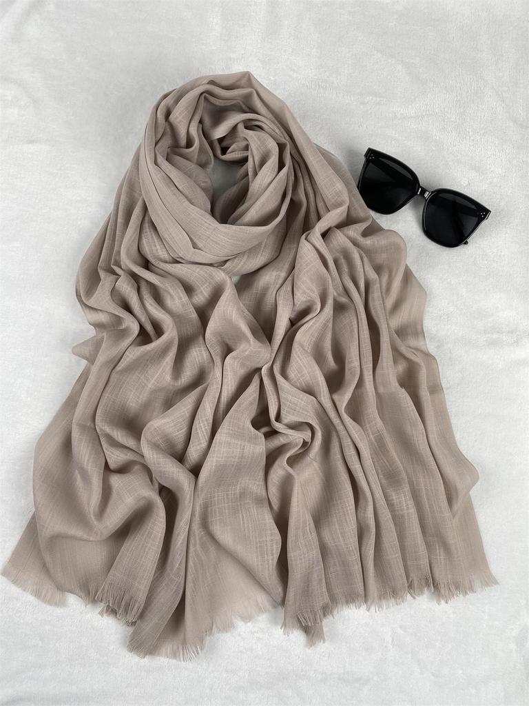 New Muslim Modal Hijab Rayon Shawls For Women Plain Scarf Big Size Headscarf Wraps Islamic Turban Headband