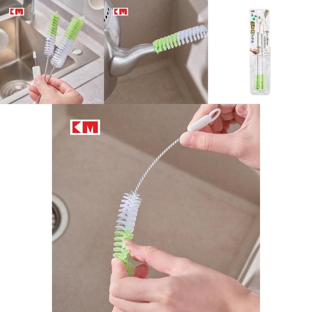 Spout Dual Color Brush Set For Bottles Cups And Kitchen Cleaning With Bristles Plastic