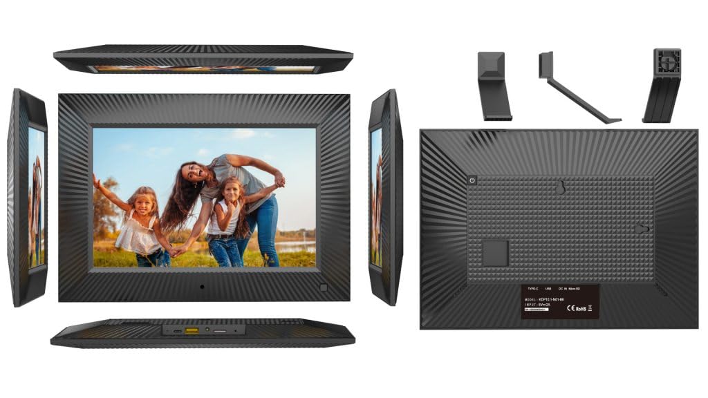 KEIAN 10,2-Zoll-Digitalbilderrahmen. IP-LCD-Panel mit großem Betrachtungswinkel. Ausgestattet mit einem 10,1-Zoll-Bewegungssensor! KDP10.1-N01-BK